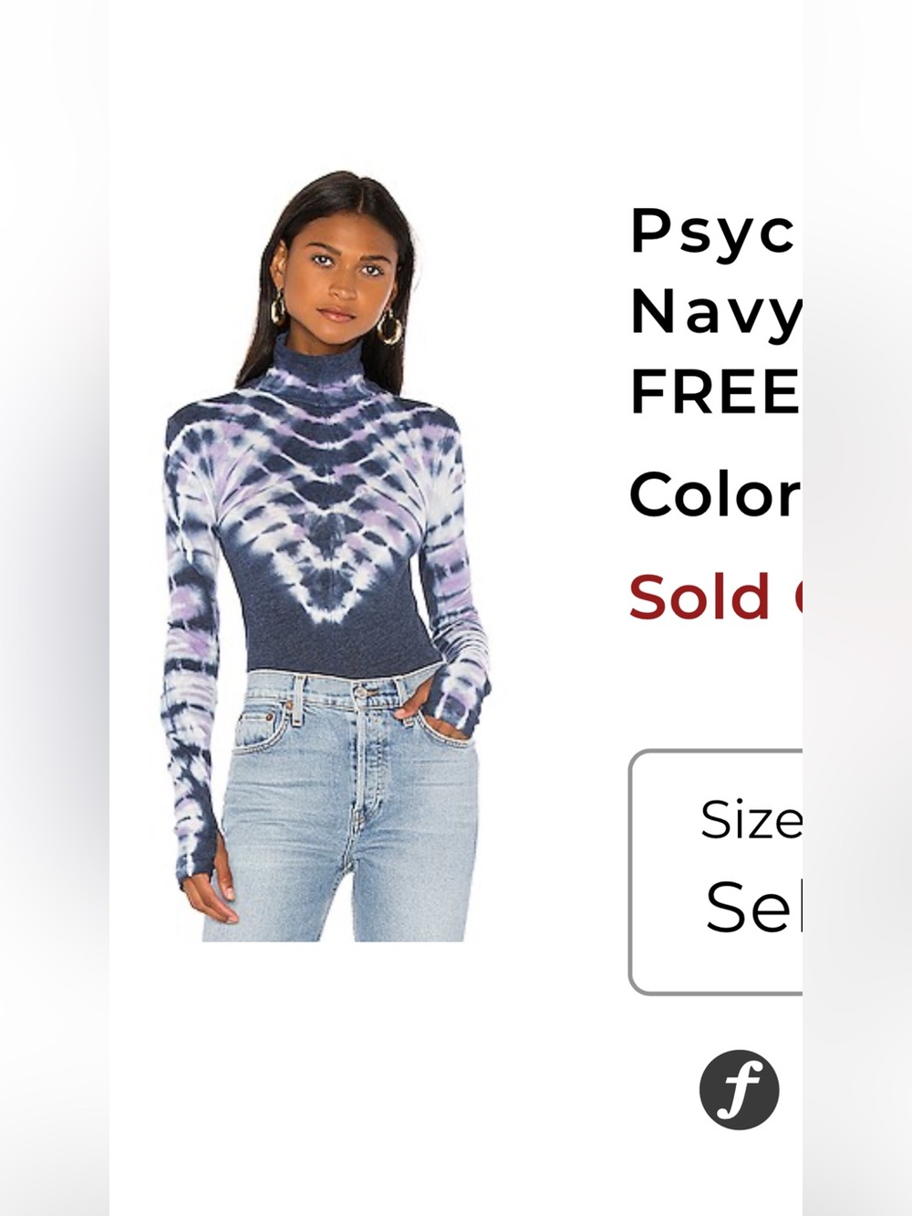 Psychedelic Turtleneck in Navy
FREE PEOPLE XS